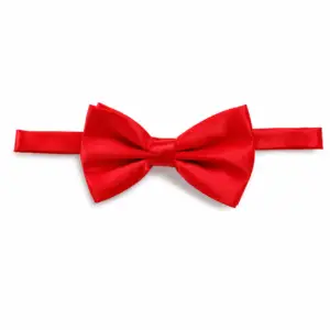 Red Matte Bow Tie with a luxurious satin finish and adjustable clip fastening for weddings, black tie events and formal occasions.