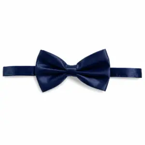 Navy Matte Bow Tie with a luxurious satin finish and adjustable clip fastening for weddings, black tie events and formal occasions.