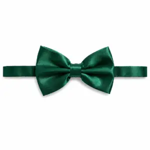 Emerald Green Bow Tie with a luxurious satin finish and adjustable clip fastening for weddings, black tie events and formal occasions.